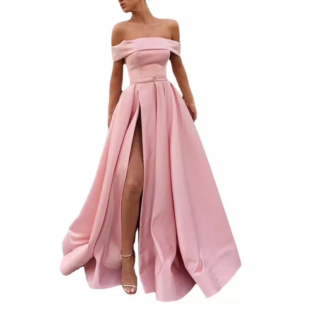 

2021 Spring/Summer New Women's Multi Color Strapless Sexy Backless Large Swing Dress