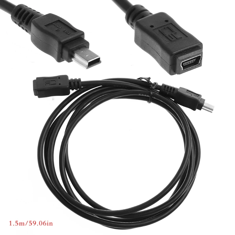 Mini USB 2.0 Type B Male To Female Extention Cord Converter Adapter Cable 1.5m