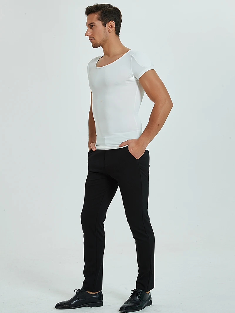 New Invisible Muscle T-Shirt Wedding Suit Men's Shoulder Pads Fake Chest And Abdominal Muscles Cosplay Innerwear Slim Fit Sho... image 5