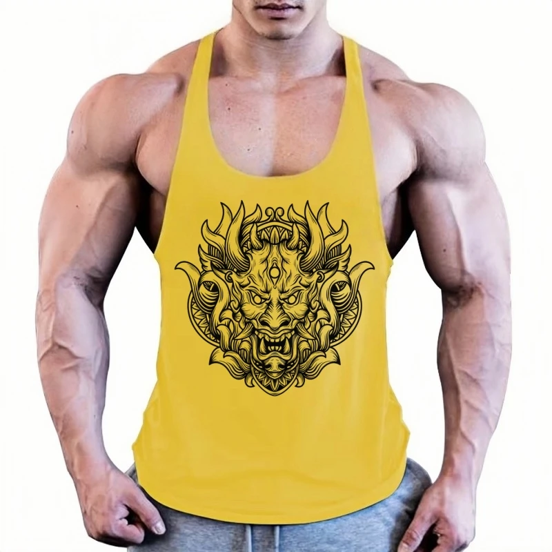 Cotton Suspender Fitness Vest Men, Loose Bodybuilding Muscle Durable Gym Sportswear for Consistent Fitness Training