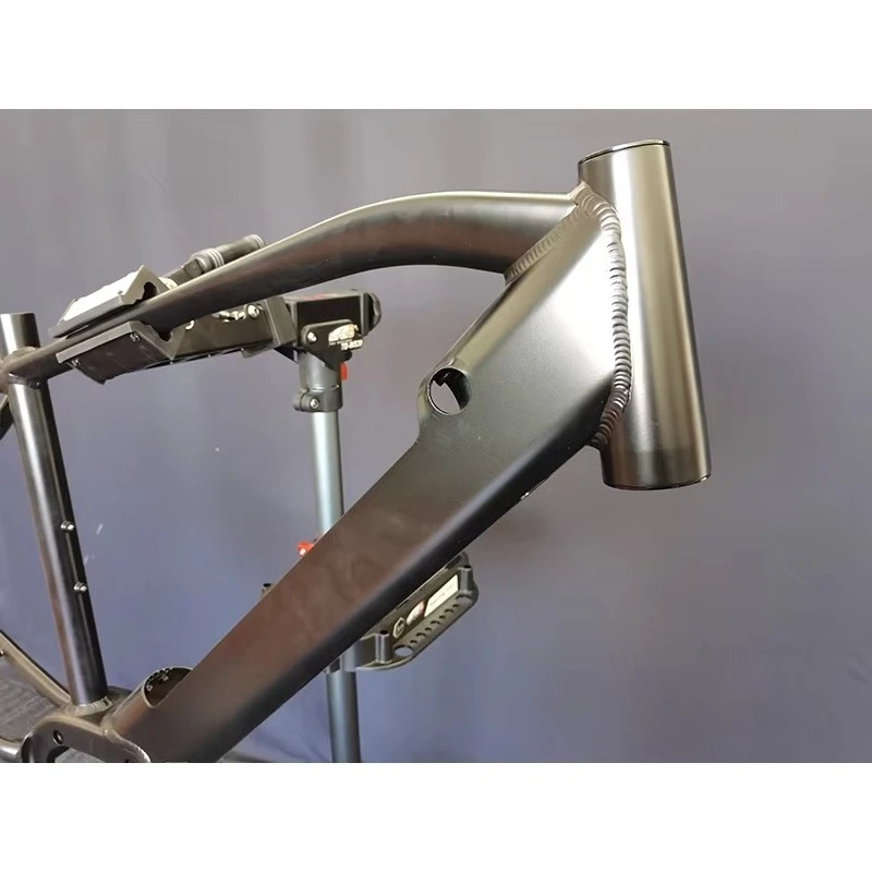 Electric Bicycle Frame for M420 Mid Motor Trekking Bike Frame Aluminum Alloy 27.5'' Wheel Li-ion Battery Alienozo TB-100 4