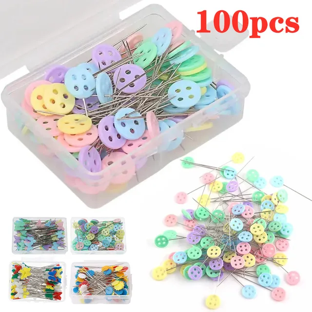 100/50 sztuk szpilki krawieckie szycie haft Patchwork szpilki pozycjonowanie igły naprawiono znacznik szpilki DIY przyrządy do szycia akcesoria
