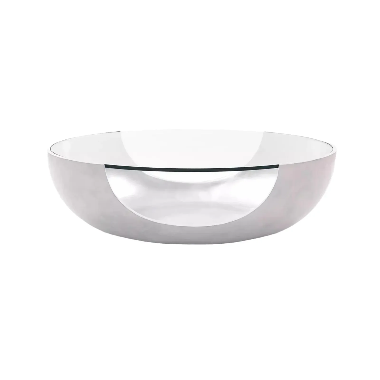 

Современный простой круглый прозрачный журнальный столик для маленькой квартиры, индивидуальная модная чаша для гостиной