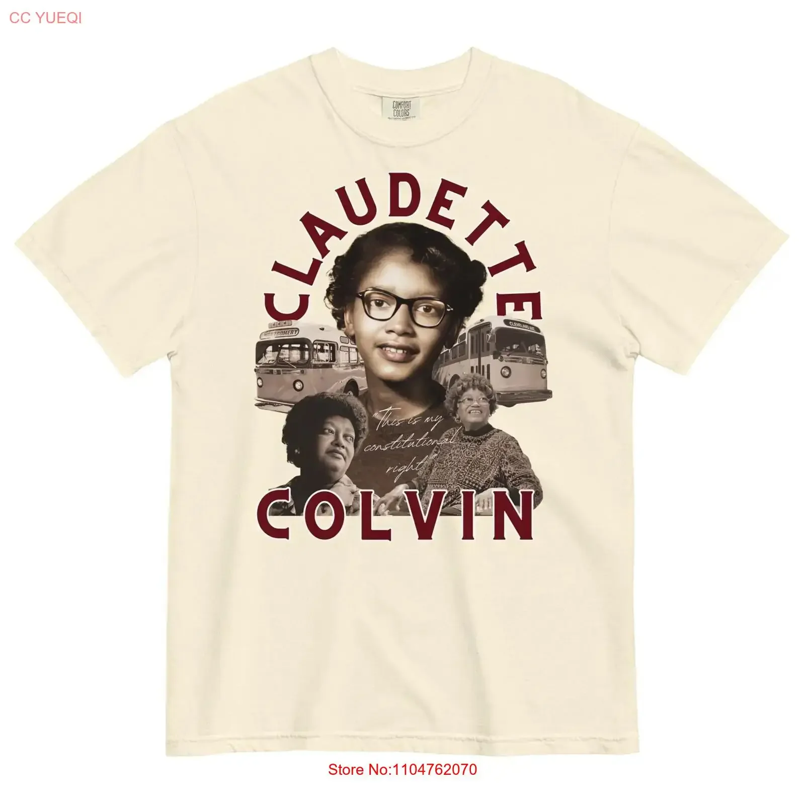 New Claudette Colvin T Shirt Black History Civil Rights Activist African American vintage Washed Breathable Unisex homme