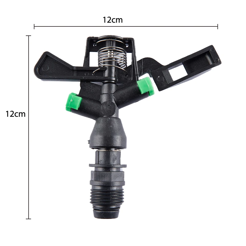 Aspersor ajustável para jardim e fazenda, ferramenta de irrigação por gotejamento, 360 graus, 150-300KPA