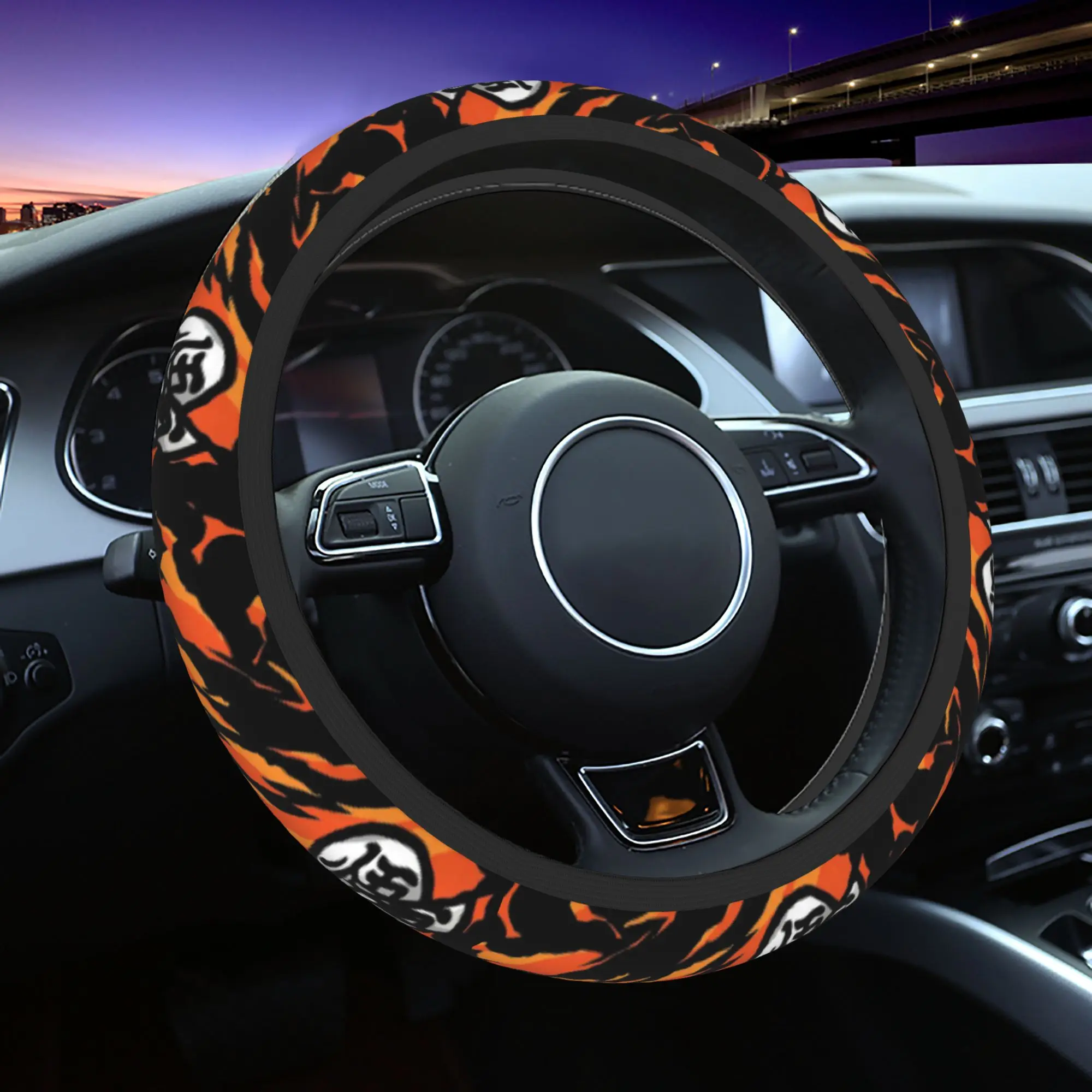 Steering Wheel Covers Son Goku Dragon Ball Z Anti-slip Vegeta DBZ Braid On The Steering Wheel Cover Car-styling Accessories - view 2