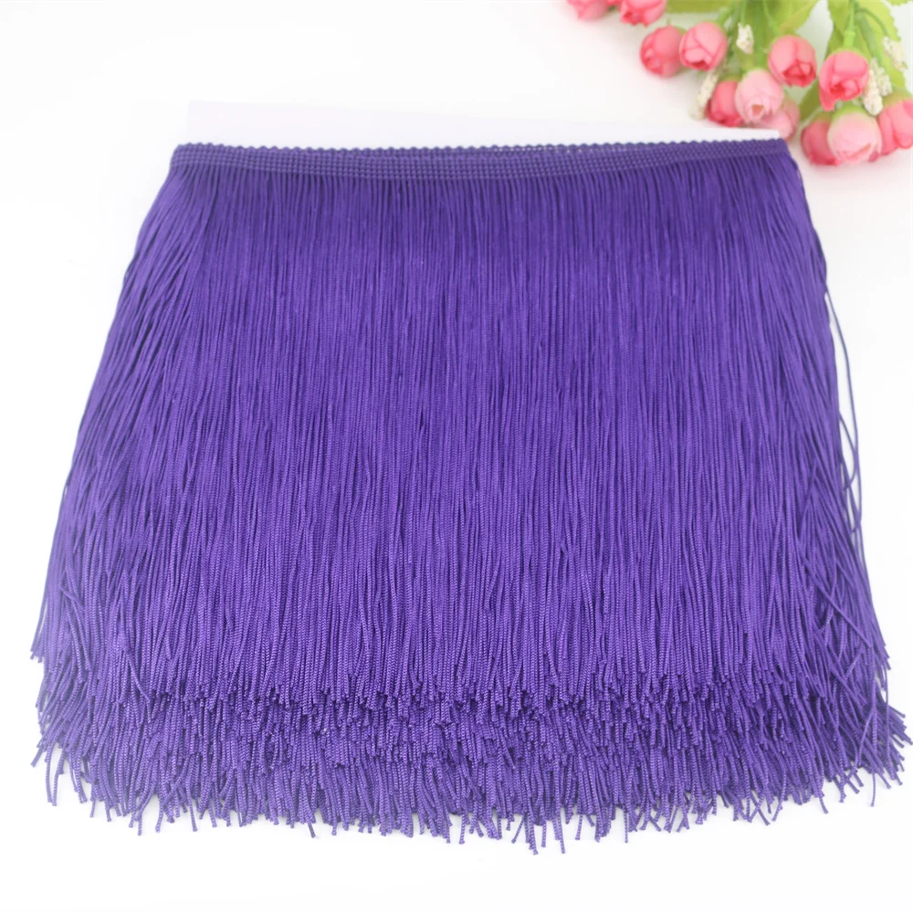 wholesale 20cm Wide Fringe Trim Tassel Lace Fringes Trimming Lace For DIY Latin Dress Stage Clothes Accessories