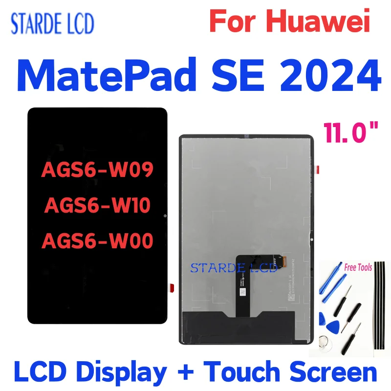 

11.0” For Huawei MatePad SE 2024 LCD Display Touch Screen Digitizer Assembly For Matepad SE 2024 AGS6-W09 AGS6-W10 AGS6-W00 LCD