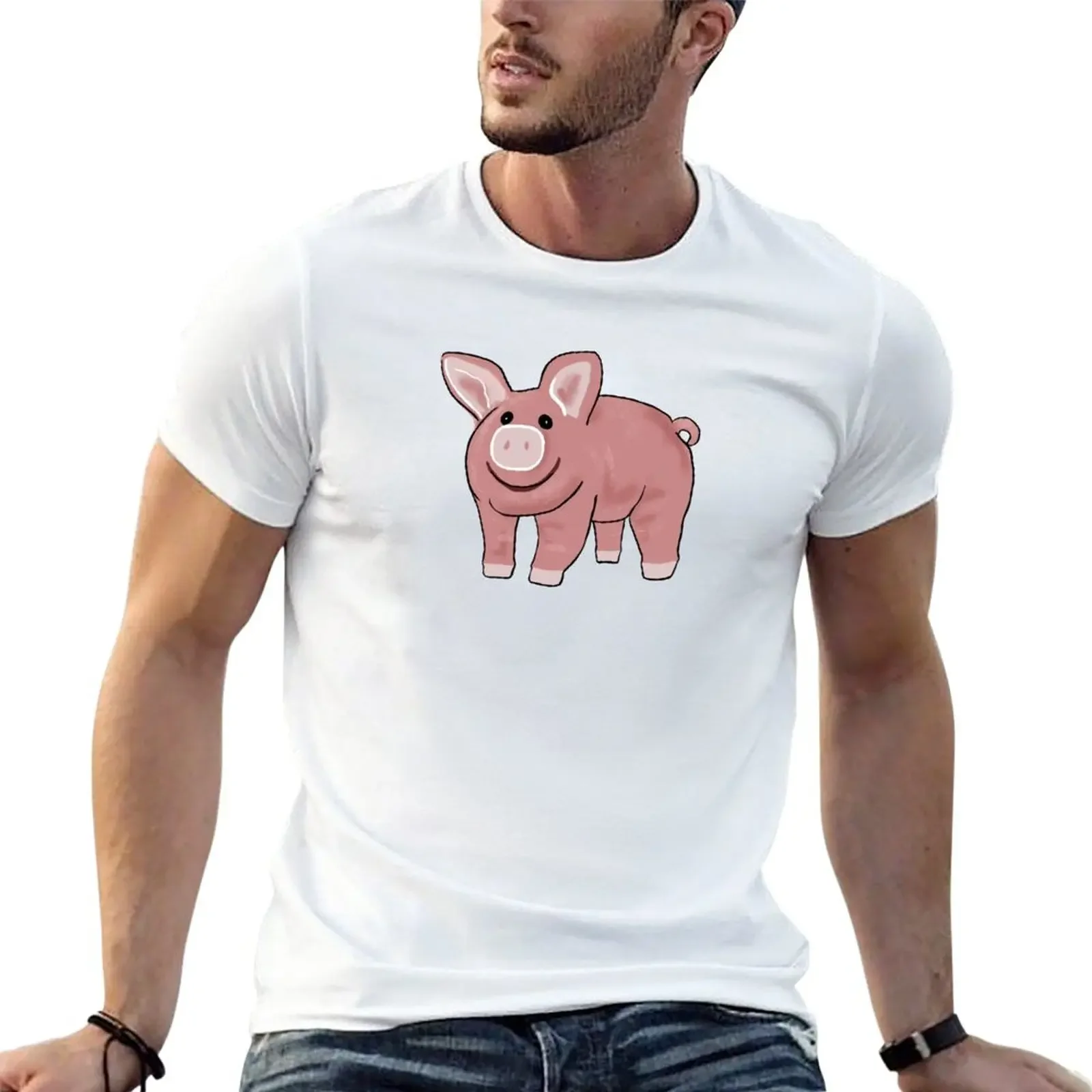 Slumberland Cute Pig T-Shirt oversized t shirt Aesthetic clothing man clothes mens funny t shirts