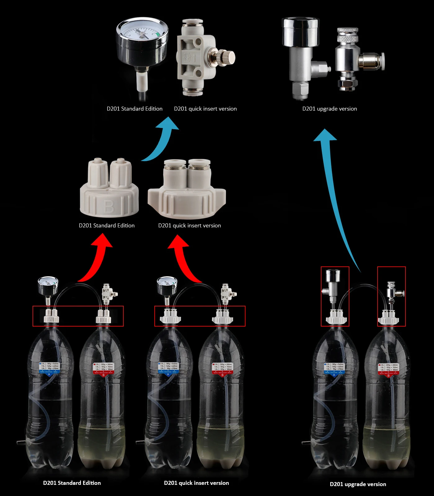 DIY CO2 Generator Aquarium Fish Tank Accessories CO2 Regulator System Kit Diffuser Generator Atomization Solenoid Valve