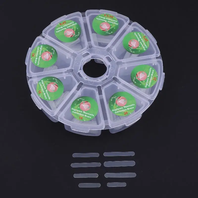 Outil de Correction des ongles incarnés, 100 pièces, traitement des ongles incarnés, Patch élastique autocollant, Clip de redressage, attelle, outil de pédicure