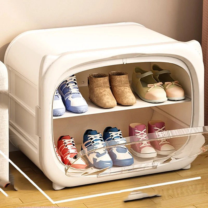 

Modern Storage Shoe Cabinets Crystal Plastic Mobile Bedroom Shoe Cabinets Vertical White Zapatero Organizador Zapatos Furniture