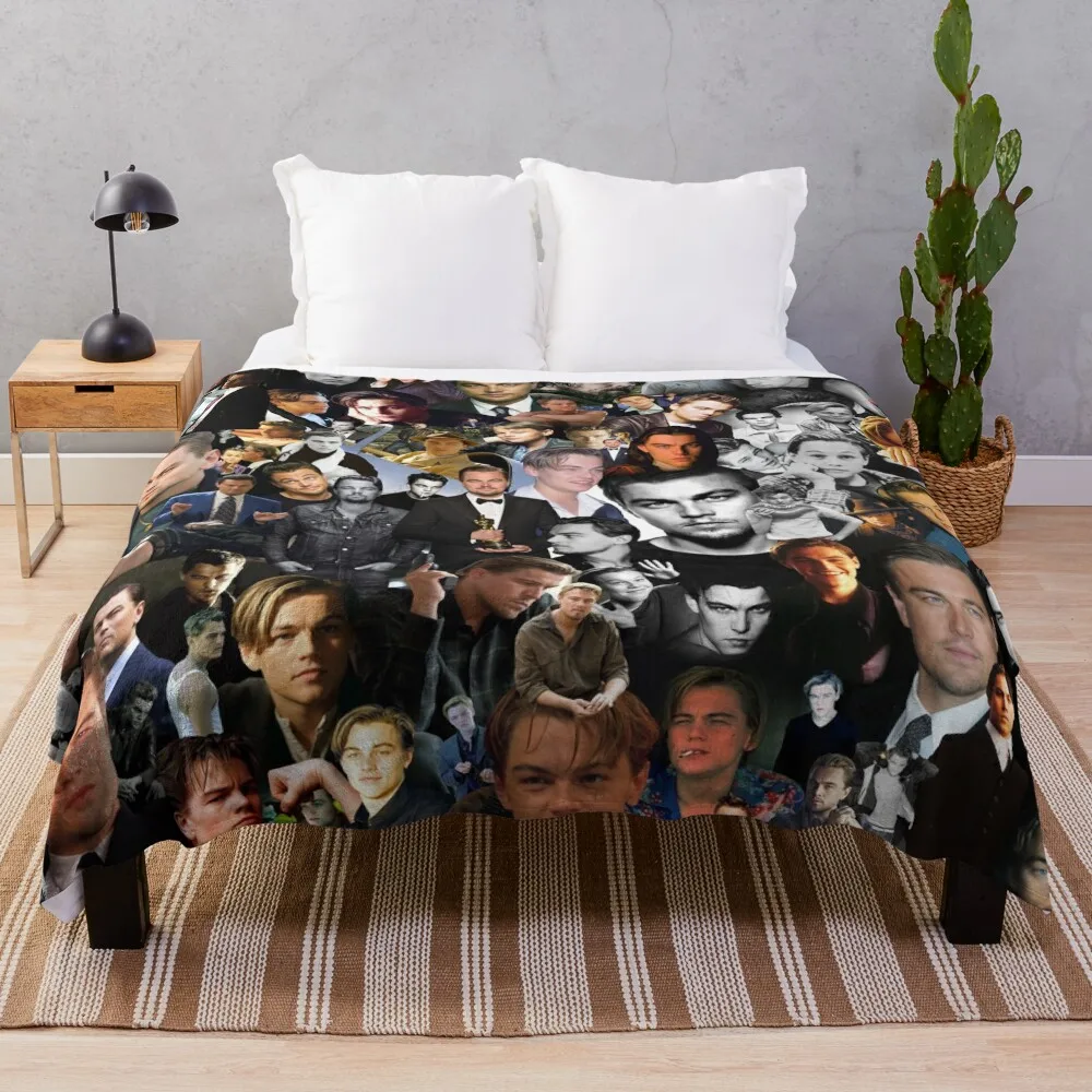 Leo DiCaprio Throw Blanket Blanket For Decorative Sofa Shaggy Blanket Hairy Blanket