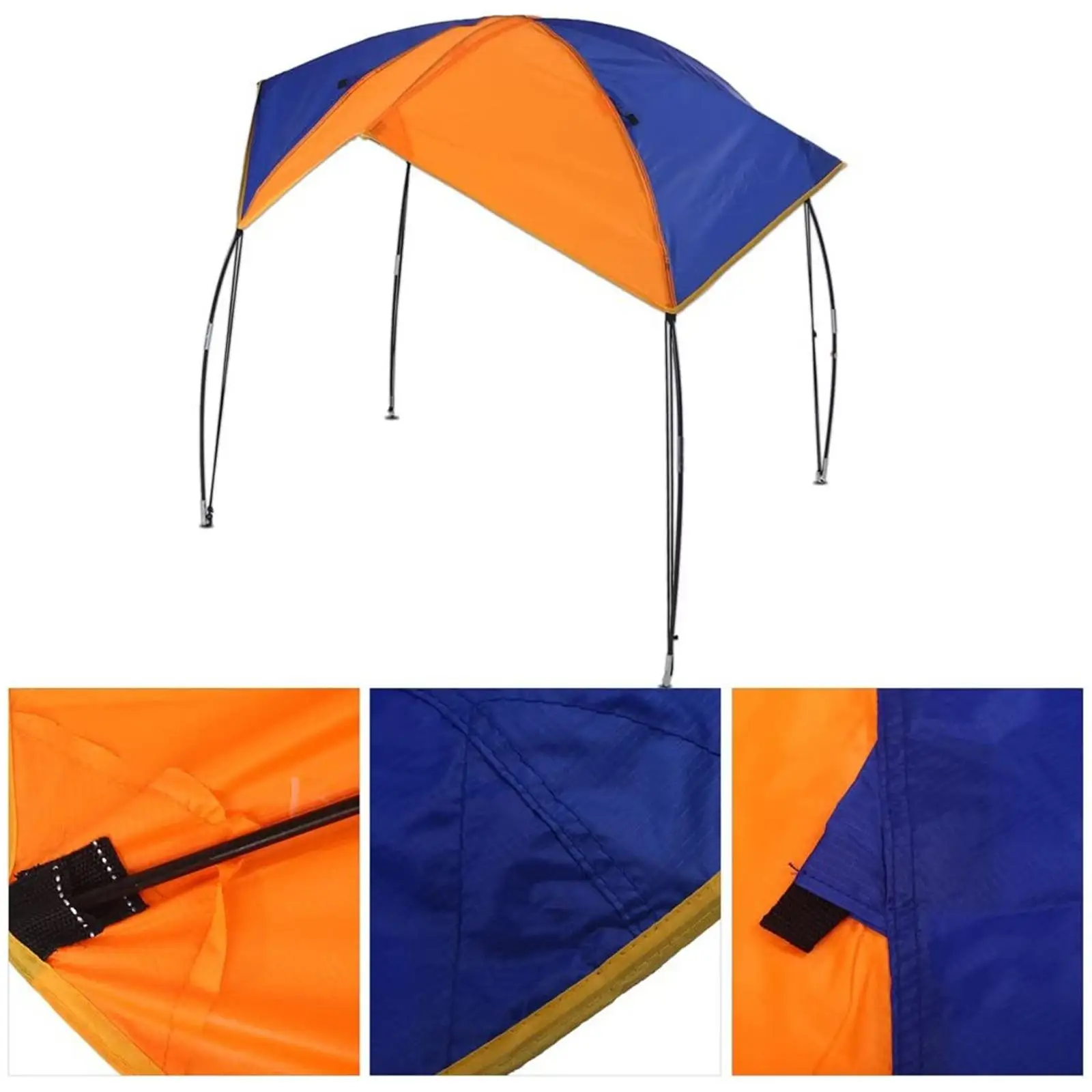 Boat Sun Shade Canopy Accessories Foldable Tent Waterproof Dinghy Inflatable Kayak Sun Awning for Fishing Beach Kayaking