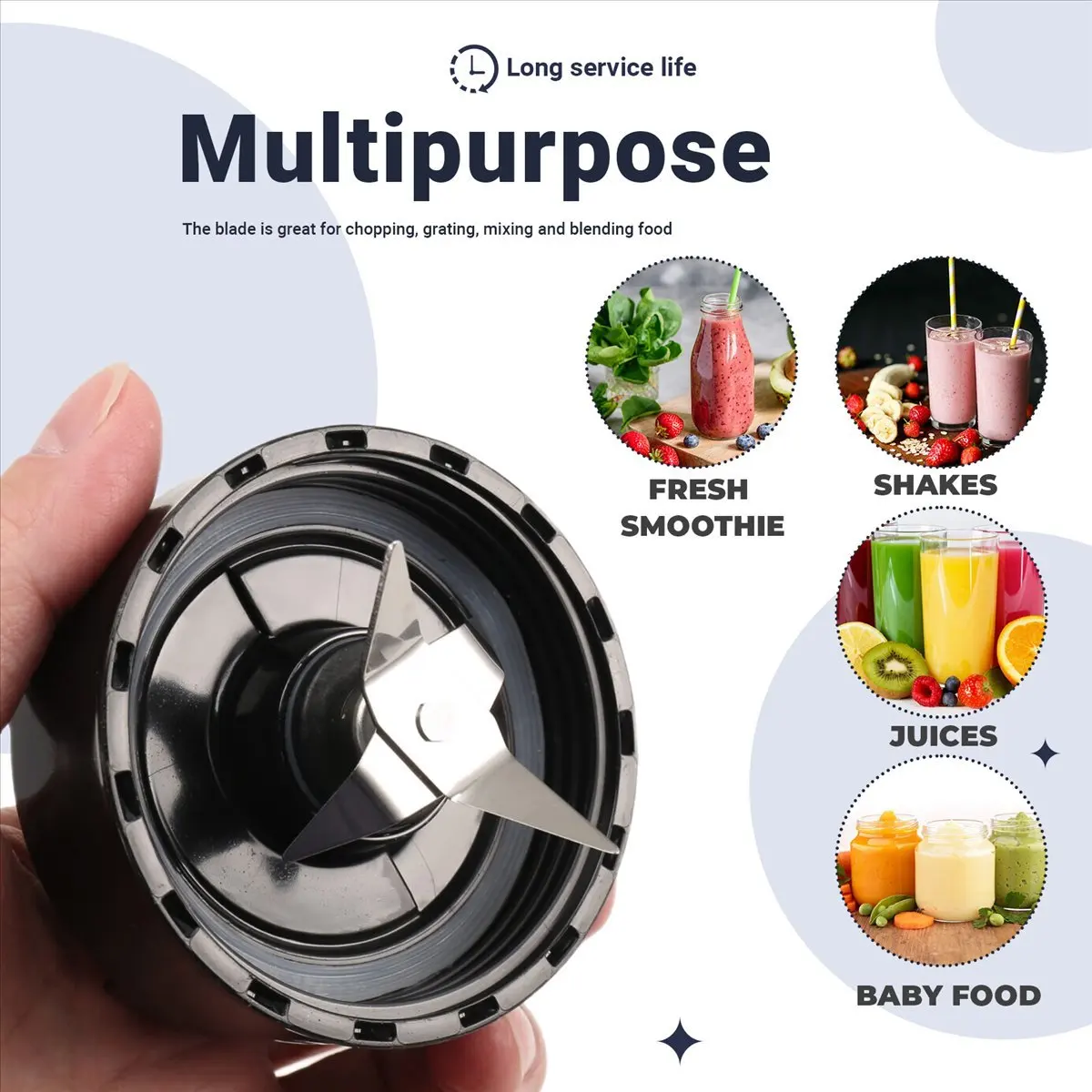 

AA97 Blend Accessory Compatible for BLSTPB ,for BLSTPB2 Blend 250W Knife Holder Juicer Cup ,Black