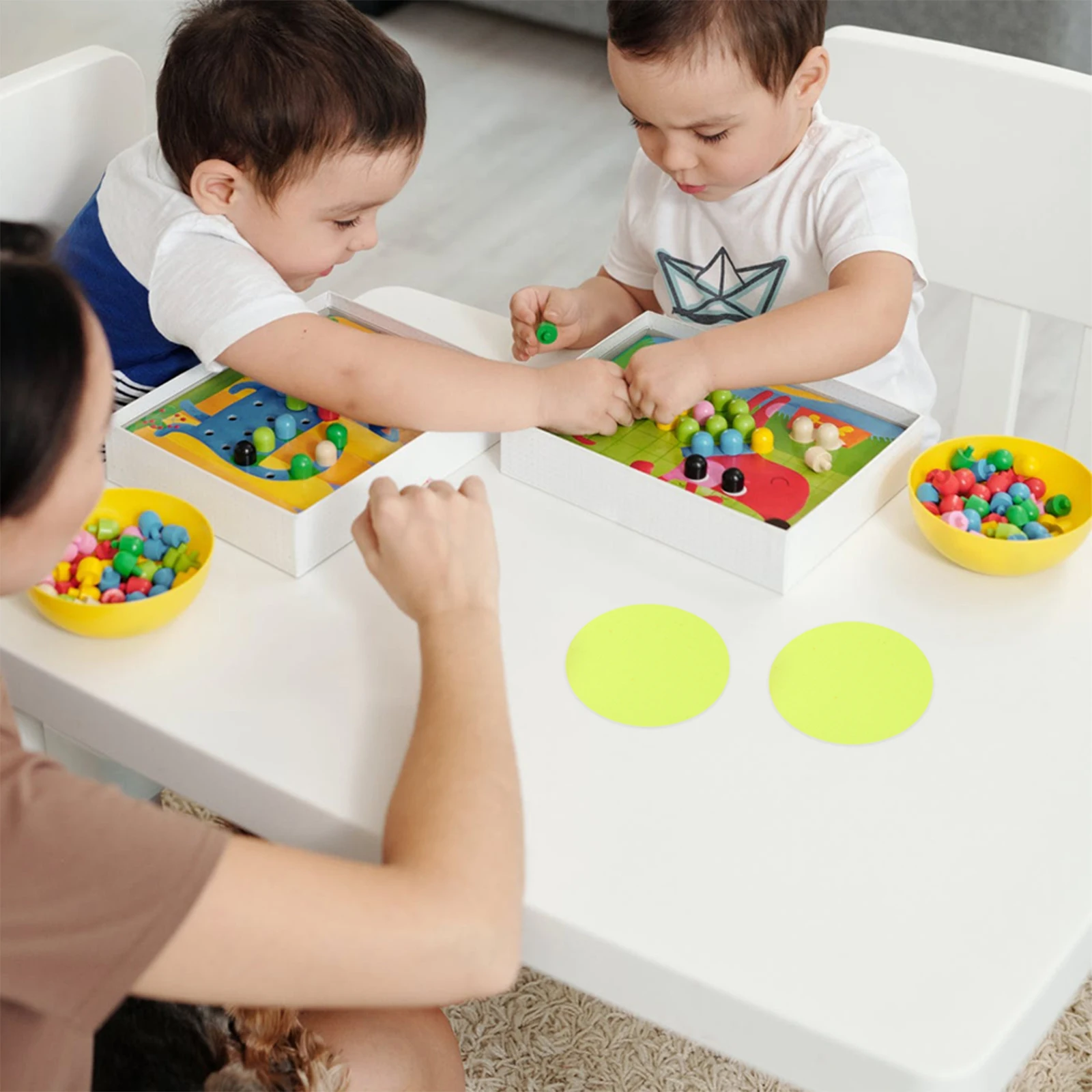 30 Pcs Round Carpet Markers Wear Resistant Circle Stickers for Classroom Teaching Kids Educational Playthings