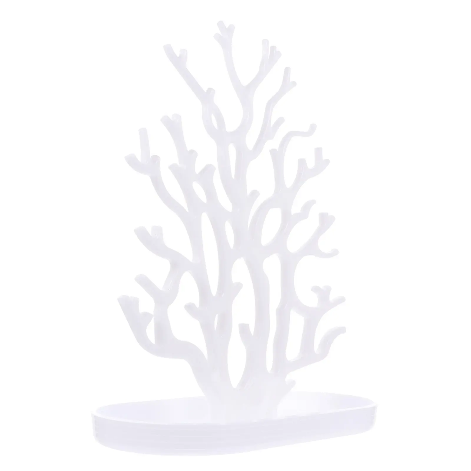 

1Pcs Jewelry Display Rack Coral Design Large Capacity Durable Jewelry Storage Stand Exhibition Holder for Rings Necklaces