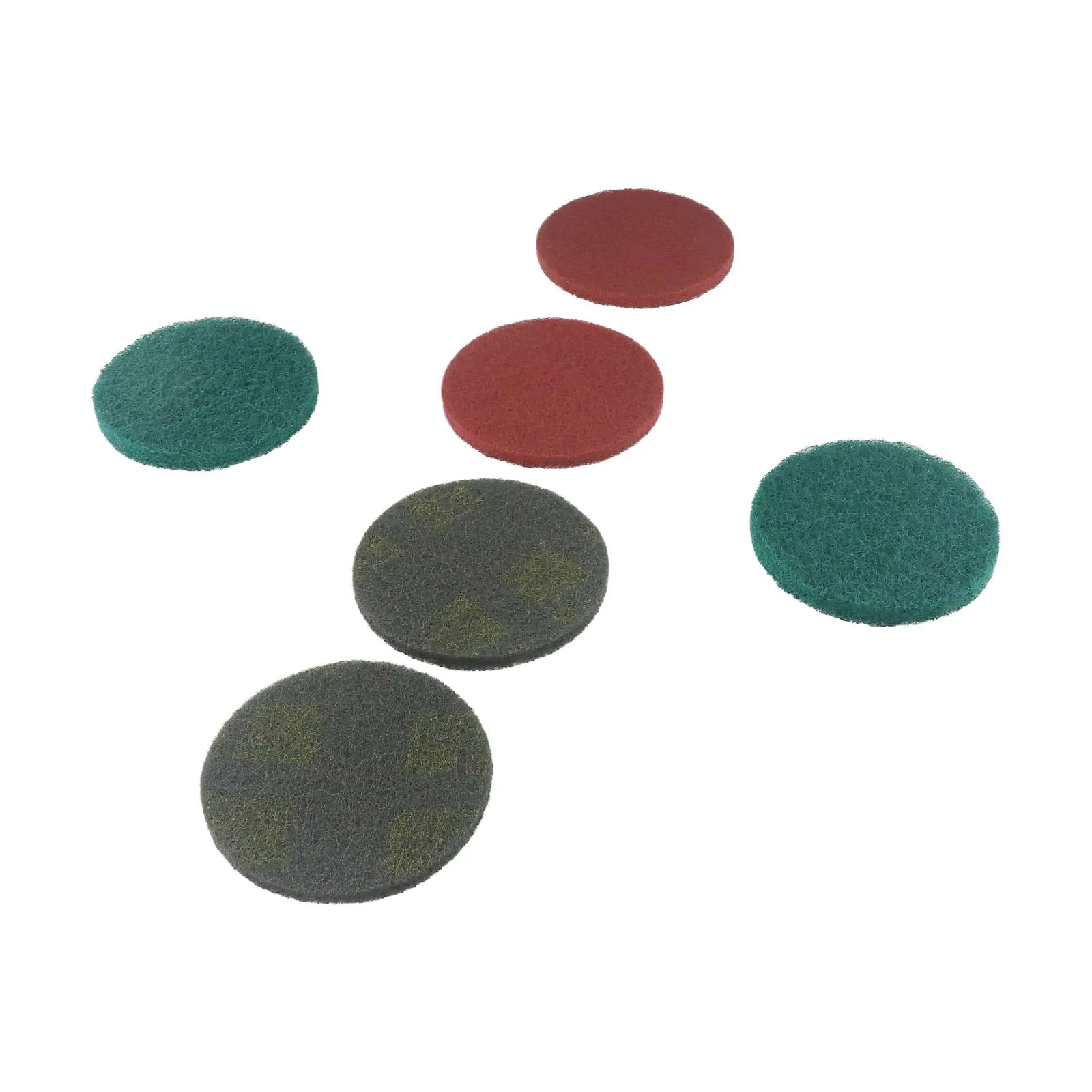 Sturdy Industrial Cleaning Pad Set Six Abrasive Scrubbing Tools at 125mm Size for Residential and Commercial Applications