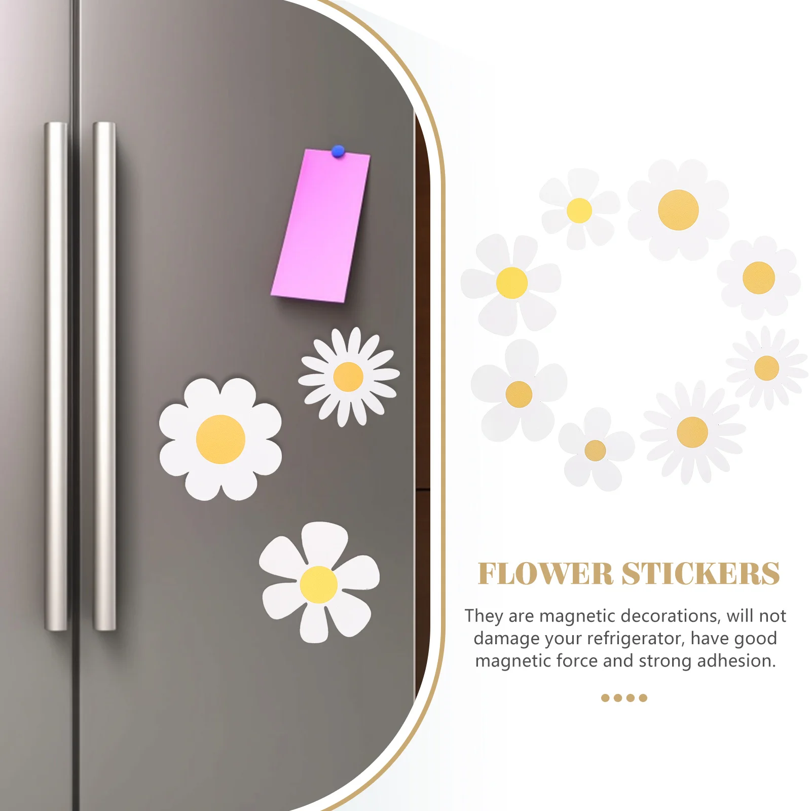 

3D Cartoon Magnetic Flower Fridge Stickers Decorative Refrigerator Magnets for Home Car Garage Soft Stickers