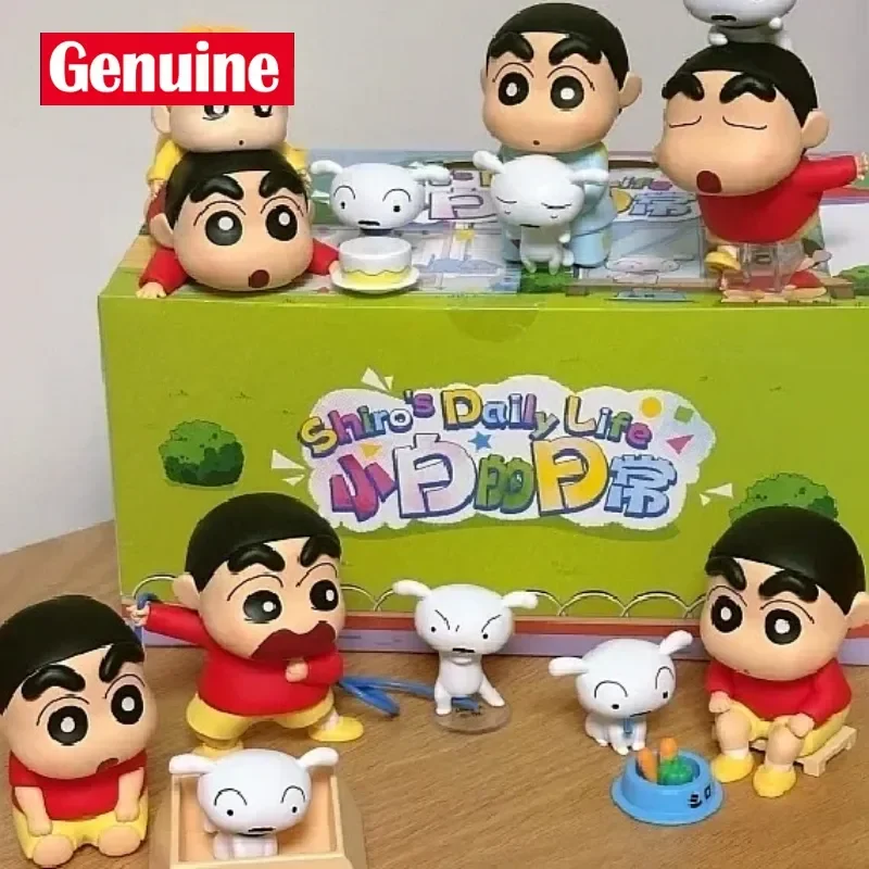 Crayon oficial shin-chan little white's série de vida diária caixa cega bonito artesanato presente de aniversário brinquedo decorativo na moda