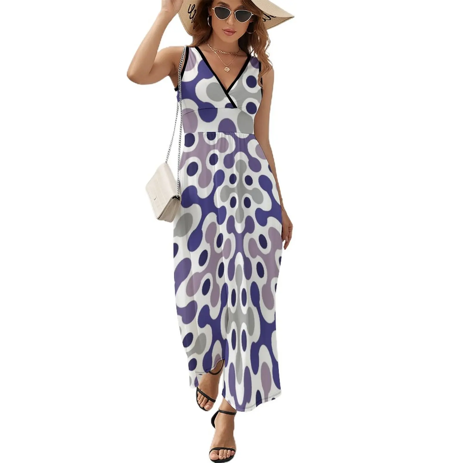 

Retro 60s Pattern 9 Sleeveless Dress Long dresses woman dress