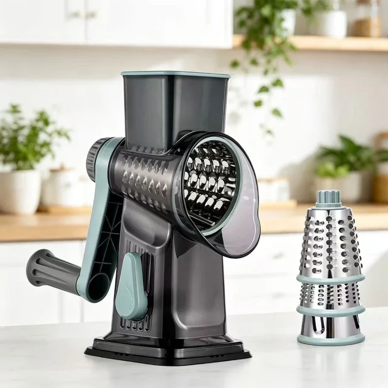 2026 3-in-1 Rotary Cheese Grater Multifunctional Manual Veg Slicer Nut Grinder Kitchen Essential…