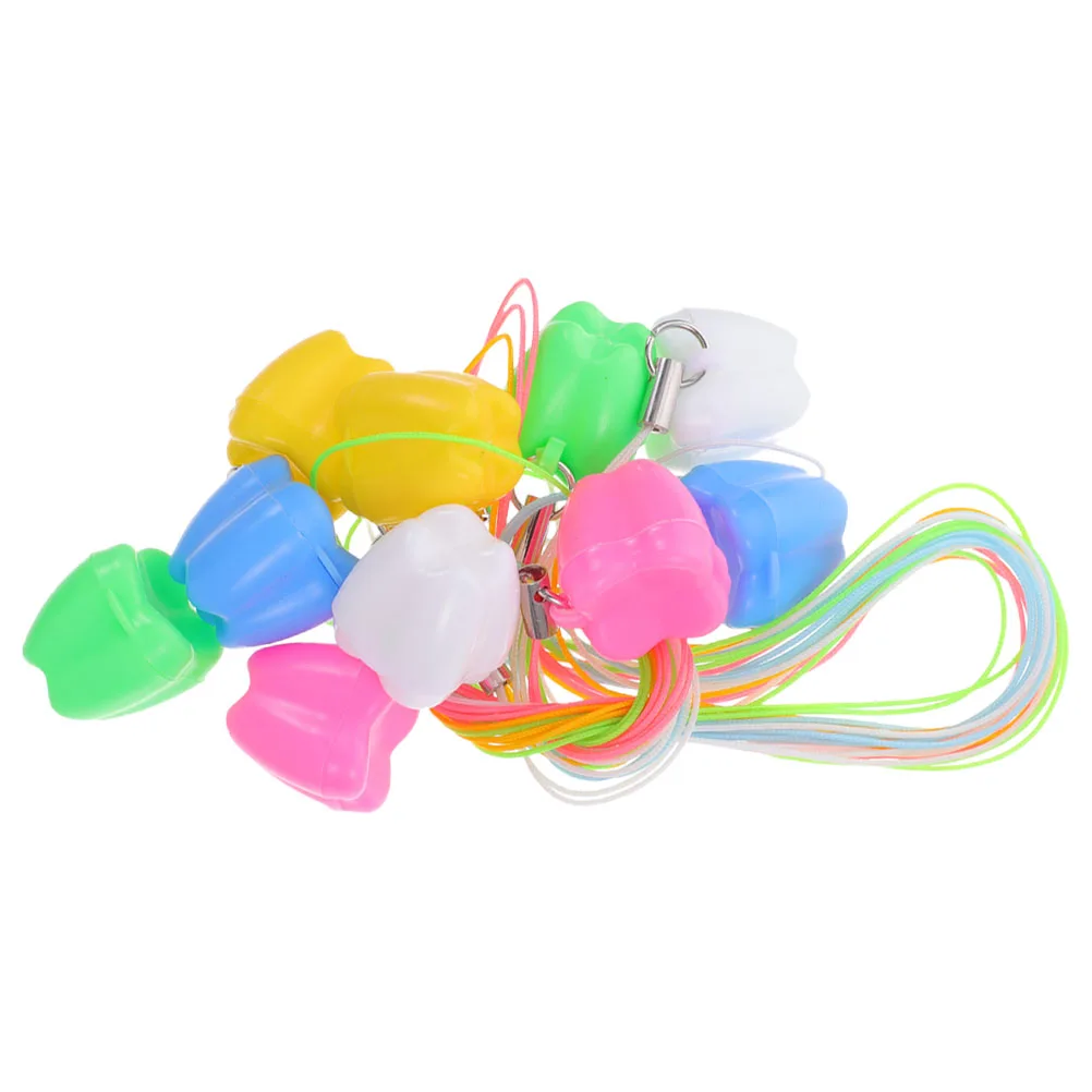 10 قطعة صندوق تذكار لأسنان الطفل حامل أسنان نفضي ملون للأطفال الرضع الأسنان التوقف المحمولة الاطفال الذاكرة حقيبة للتخزين