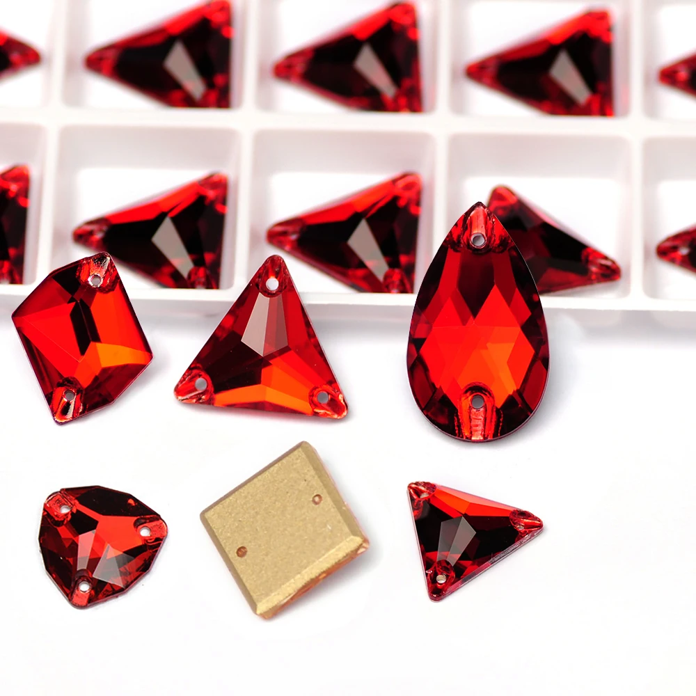 20 Stück K9 Glas-Mix-Aufnähsteine, flache Rückseite, DIY-Nähzubehör, Glasdiamanten, Edelsteine, Ornamente, Kristalle für Kleidung und Taschen – Detail 3
