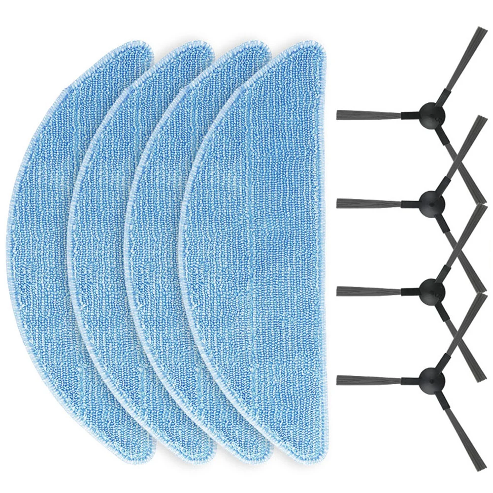 4 sztuki szczotki boczne + ścierka do mopa s do tevor S7 Pro Robot części zamienne do odkurzaczy szczotka boczna ścierka do mopa akcesoria odzieżowe