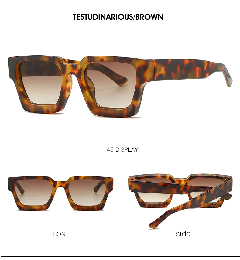 56010 Retro Quadratische Punk Sonnenbrille Frauen Männer Unisex Driving Shades Vintage Sonnenbrille Uv400 Gafas De Sol – Detail 14