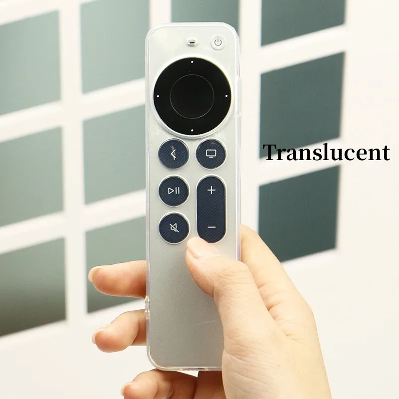 3DNew case For Apple TV Siri Remote(3rd Gen)2022 Transparent Remote Control Cover with lanyard For Apple TV Siri Remote(2nd Gen)