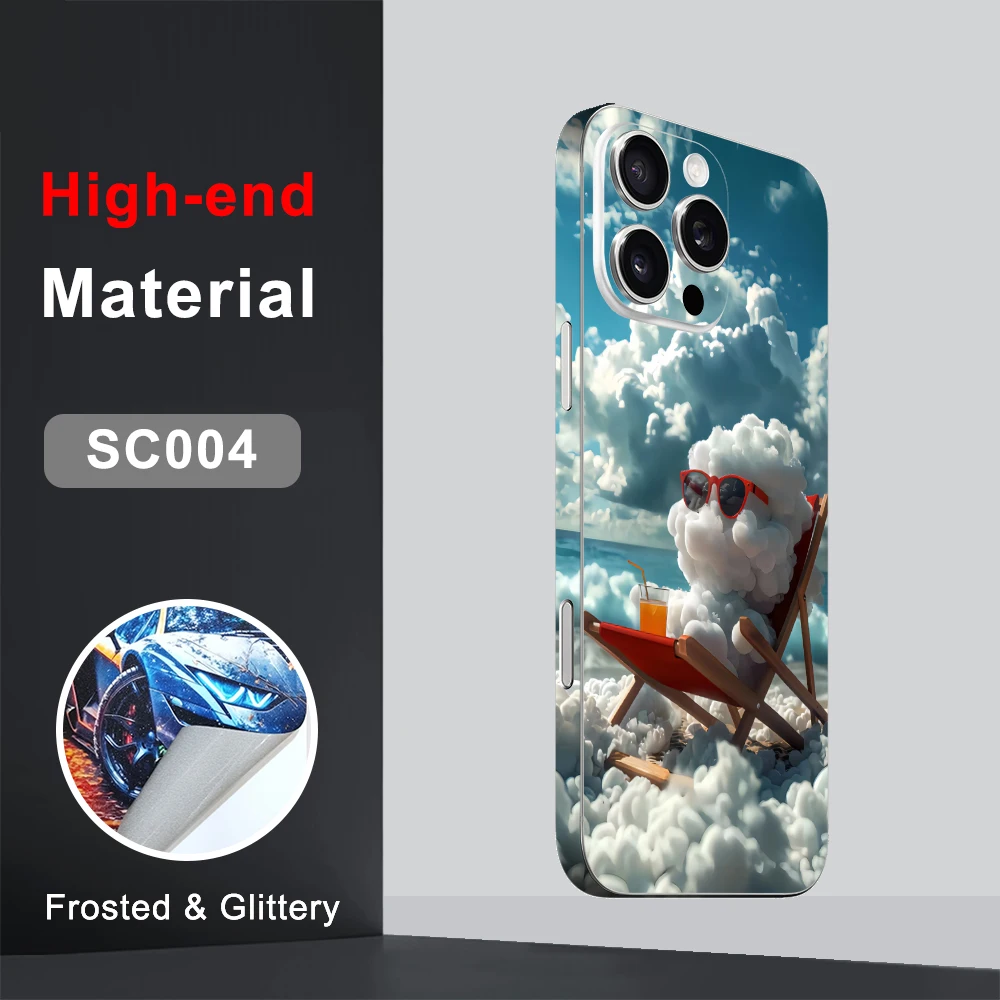 CASEKiTTY الجلد آيفون 16 برو ماكس ملصق 13 12 فيلم خلفي صغير 15 14 زائد واقية ملصق مائي التفاف الإطار الجانبي واقي للشاشة