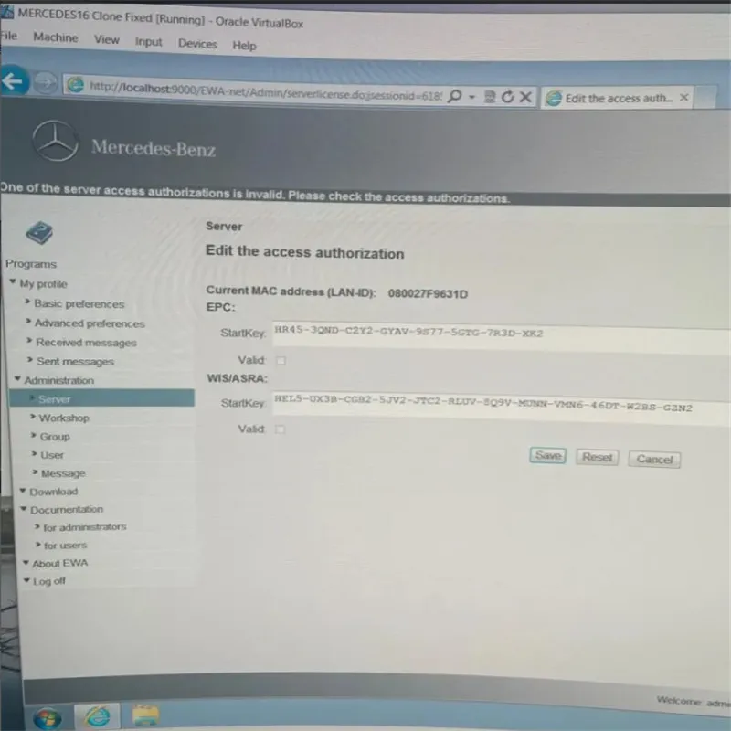 

Startkey for 2020.10 MB STAR WIS/ASRA EPC ForMerc-ed-es-Be-nz