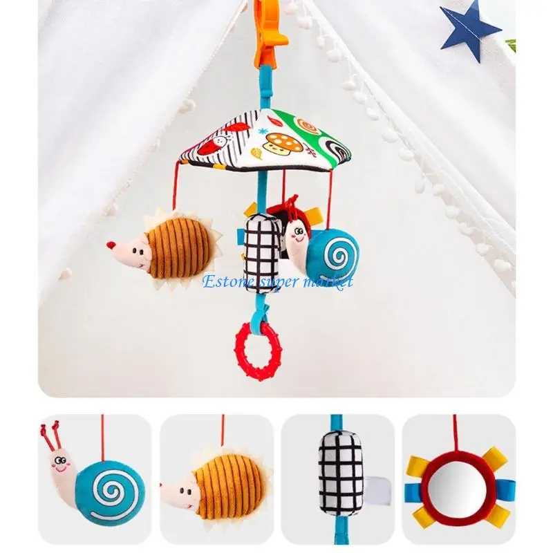 090B Noise Making Stroller Rattle Attachment Soft Developmental Toy For 0-12 Months