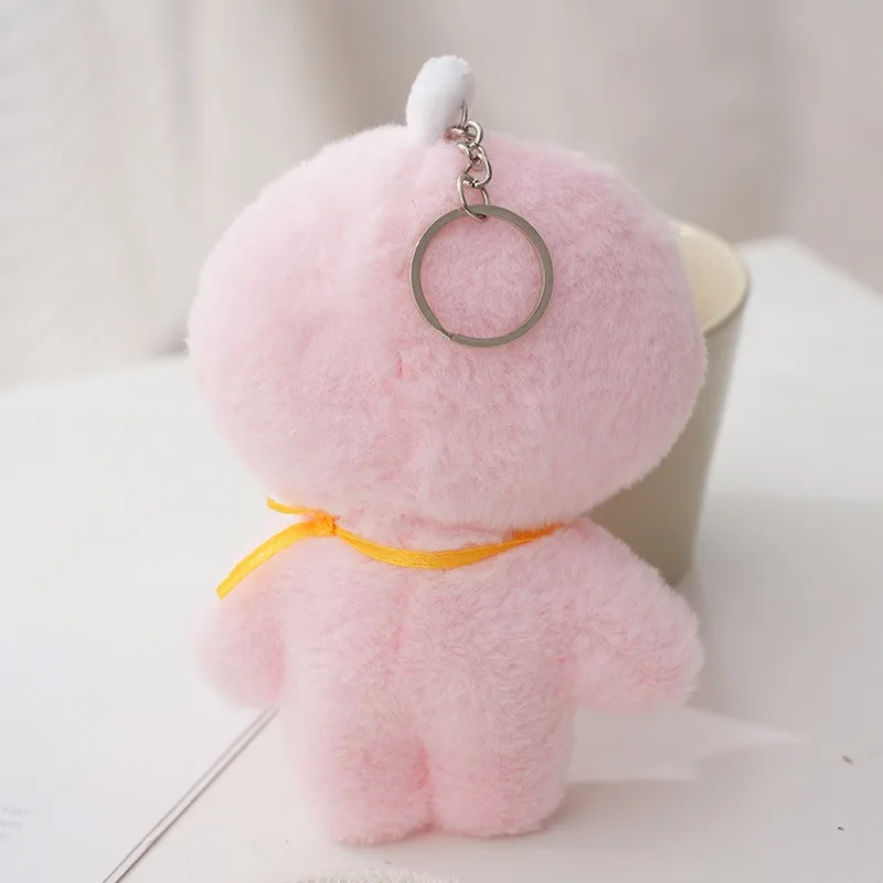 Porte-clés à la mode et mignon, beurre, accessoires, pendentif, anneau, peluche, blush, canard, bijoux, cadeau