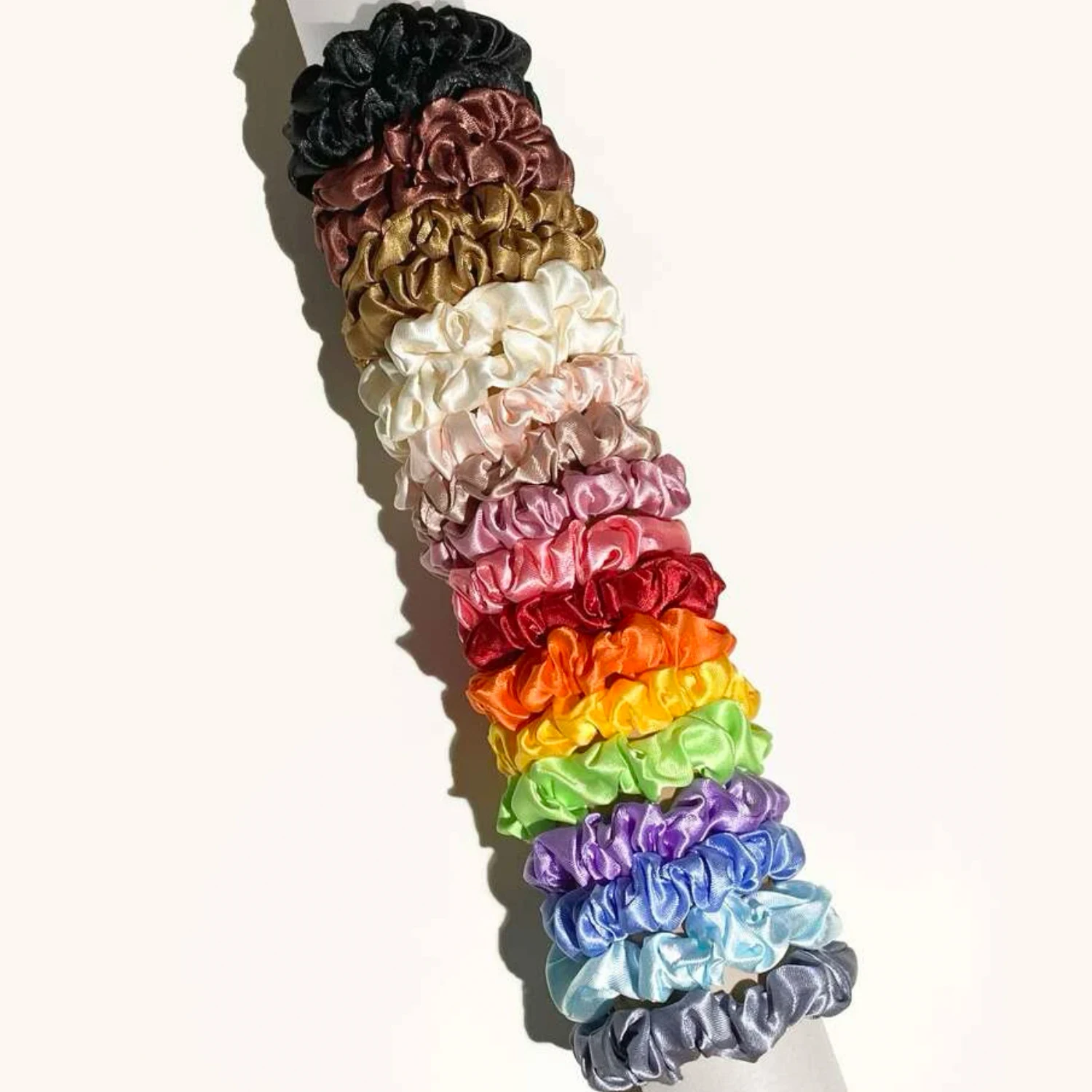 40PCS Satin Silk Hair Scrunchies Elastic Ponytail Holders Rubber Band For Hairband Hair Ties Ropes Wholesale Hair Accessories