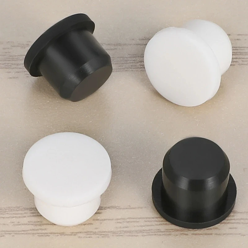 

10-100Pcs 2.7-14.1mm White/Black Silicone T-Type Plug / T-Shaped Snap-on Gasket for Powder Coating, Painting & Dust Protection