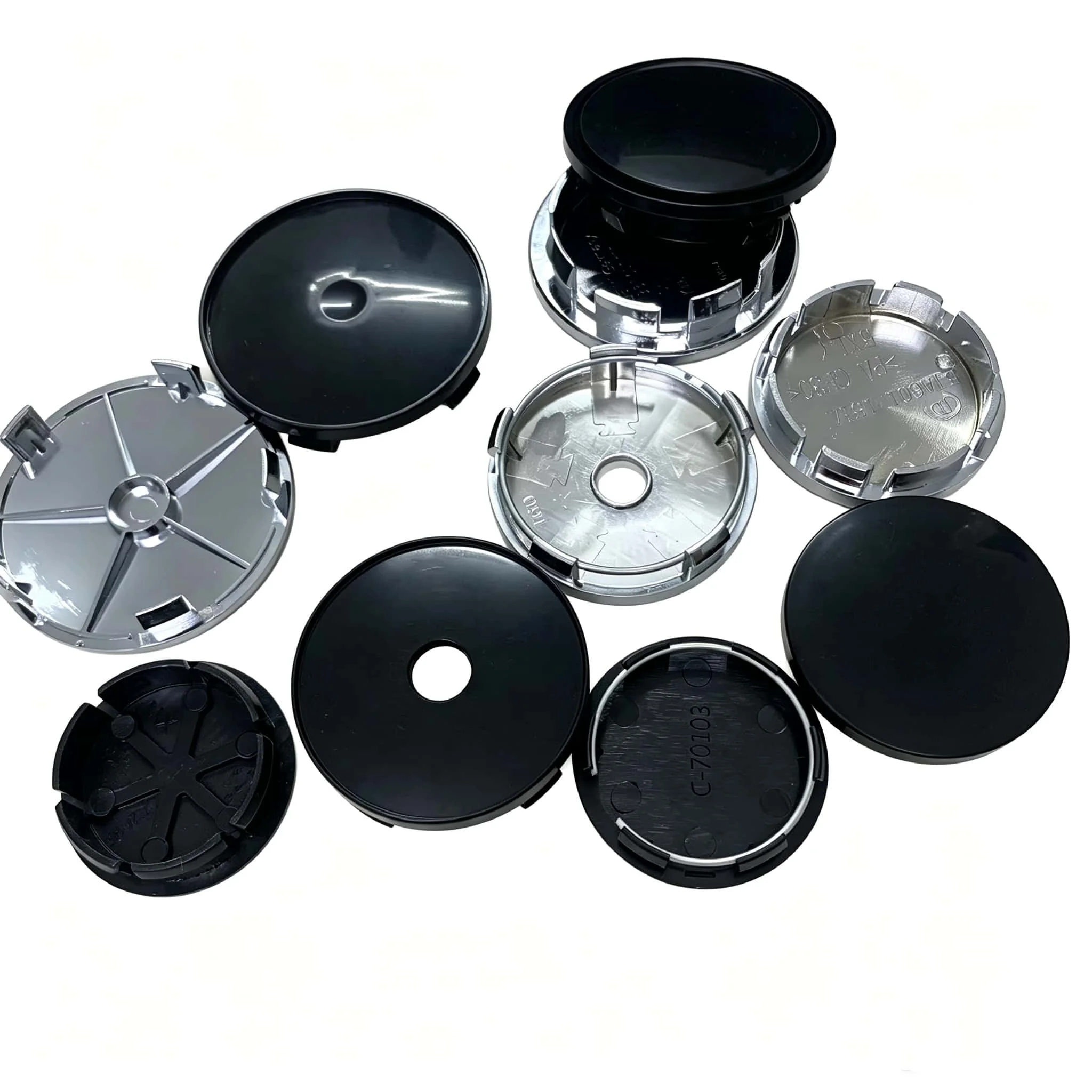 20 pièces de capuchons de moyeu universels pour voiture, tailles 48mm, 49mm, 56mm, 60mm, 65mm, 68mm, accessoires automobiles de remplacement
