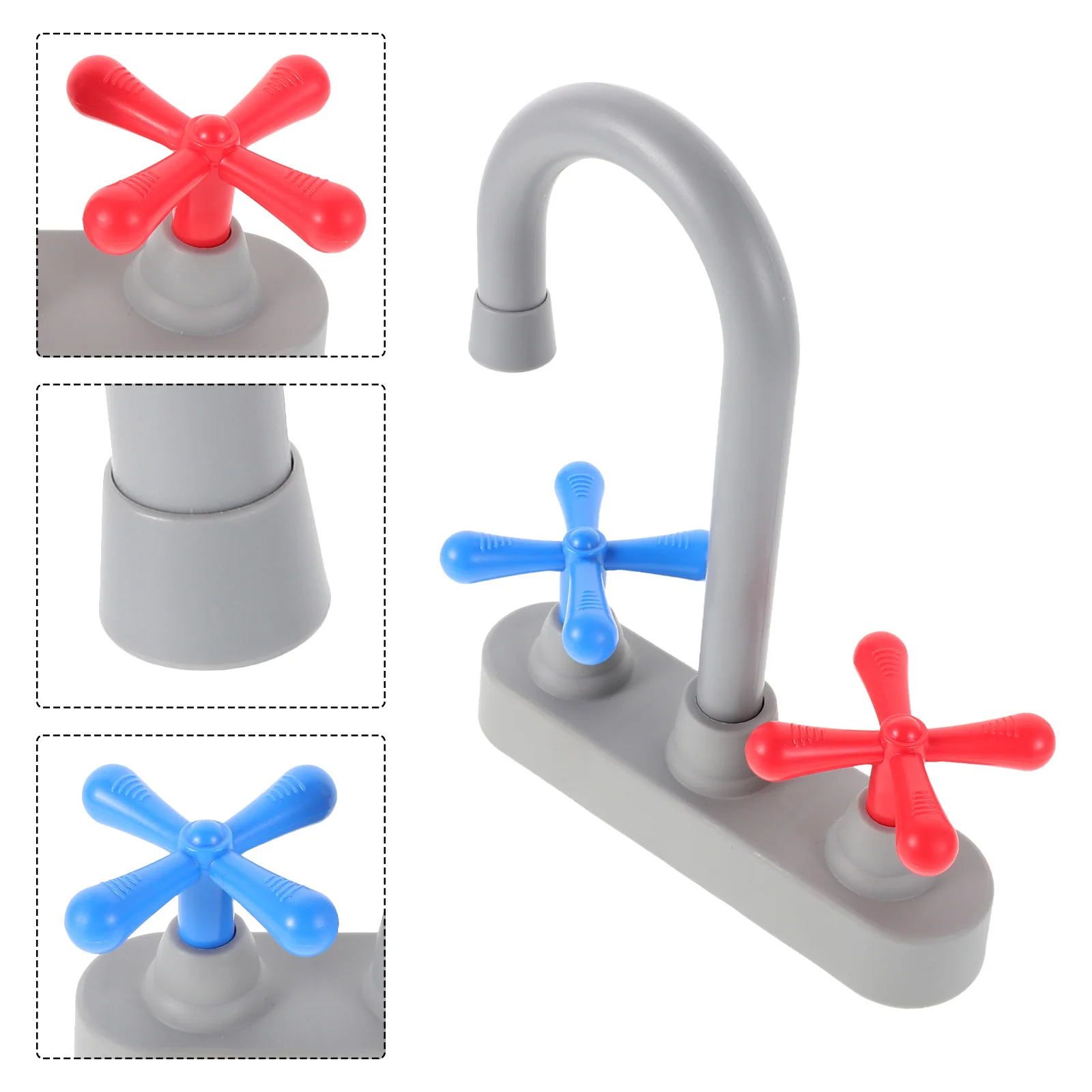 

Realistic Kitchen Faucet For Kids Safe Plastic Pretend Play Sink Accessory With Portable Design For Home Daycare Outdoor