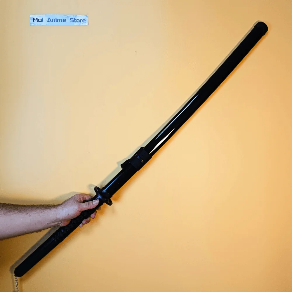 40 pollici Rukia Nero Katana Formato Giapponese Katana Ninja Lama di Coltello Candeggina Anime Spada Cosplay Prop Originale Samurai Sabre Giocattolo Regalo