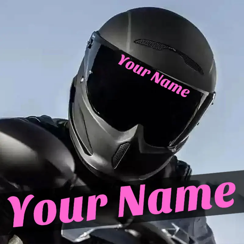 1 قطعة High3CM مخصص فقط النص دراجة نارية ملصقات لوحات جانبية خوذة سكوتر خزان الوقود ذاتية اللصق DIY بها بنفسك شارات الفينيل مقاوم للماء