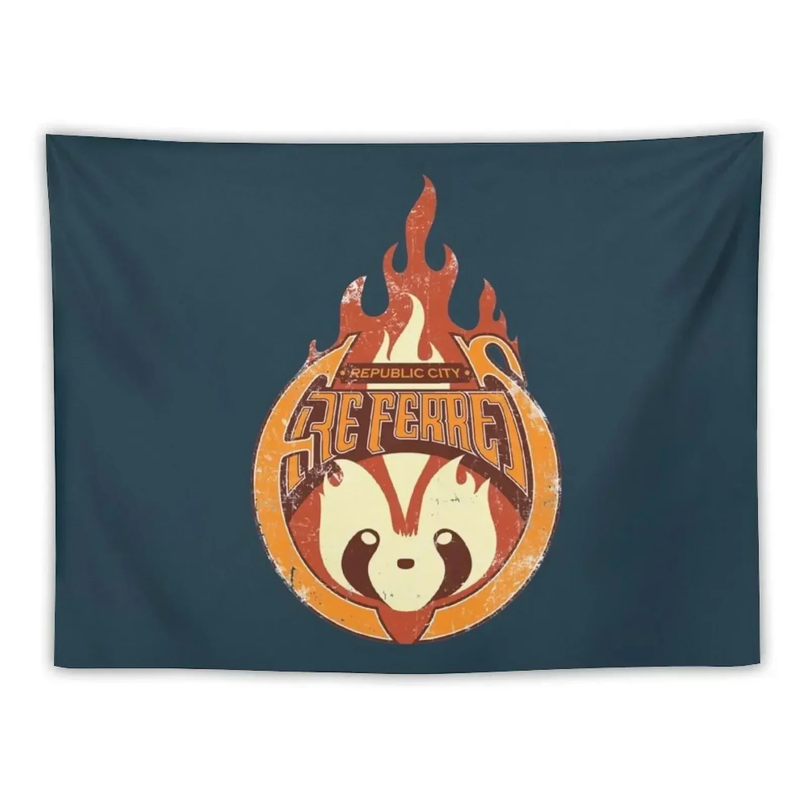 VintageRepublic City Fire Ferrets Tapestry Decoration Aesthetic Aesthetic Room Decoration Decoration Bedroom Tapestry