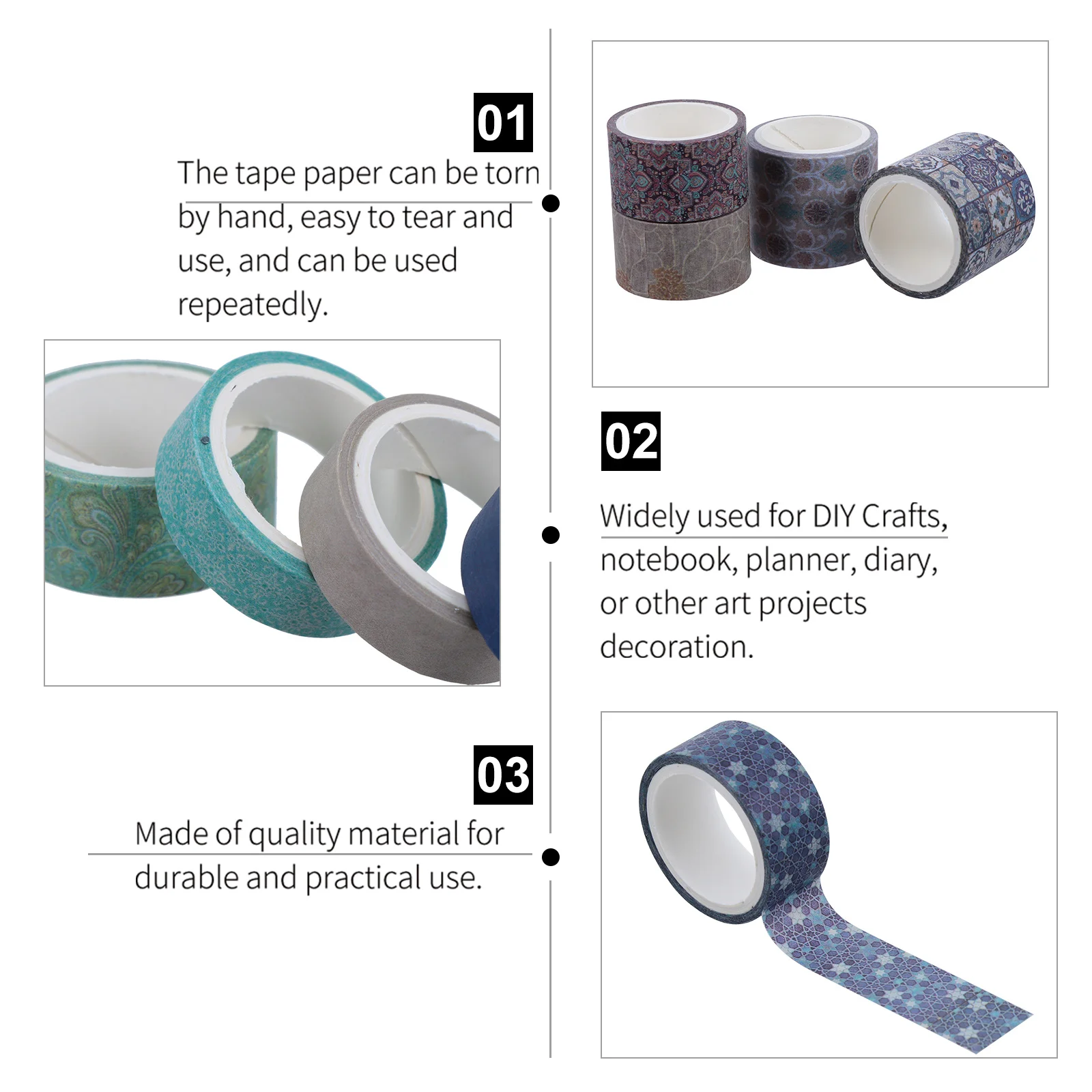 

12pcs Retro Washi Tape Set Decorative Masking Tape For Diy Scrapbook Journal Notebook Pencil Box Craft Projects Kids Art