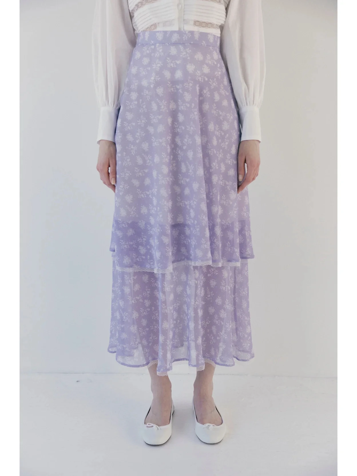 

Юбка-миди во французском стиле с высокой талией и кружевом, дышащая, приятная к телу, для повседневной носки, из полиэстера