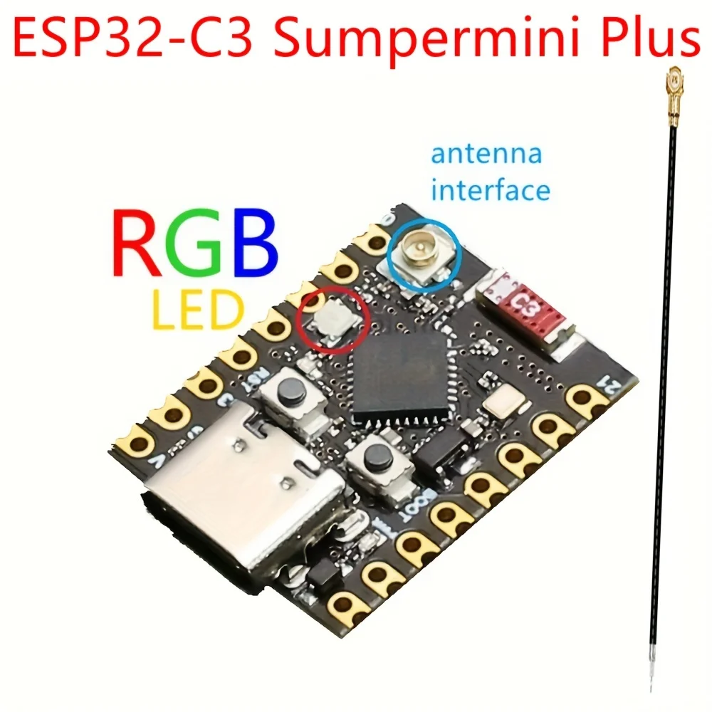 Ipexアンテナ,supermini v2 plus,iot,wifi,bluetooth,micropython,arduino互換の新しい開発ボードESP32-C3