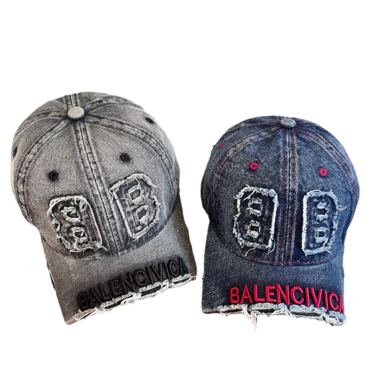 قبعة بيسبول عصرية من قماش الدنيم للنساء والرجال قبعات عتيقة بأحرف متعثرة مطرزة من القطن الناعم قبعات غير رسمية للجنسين