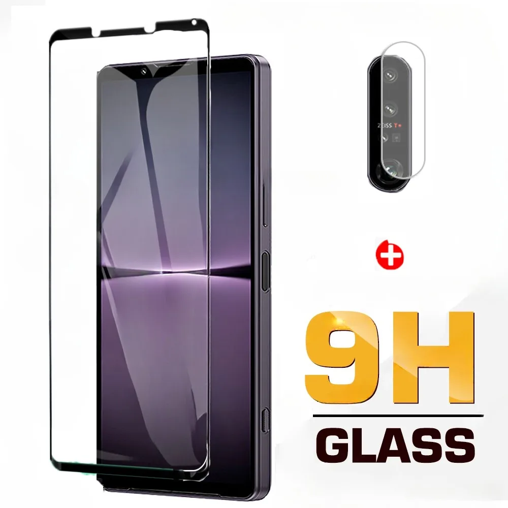 2 in 1 Premium Tempered Glass For Sony Xperia 5 1 10 IV Screen Protector Camera Lens Film For Xperia 1 10 5 II III IV Glass