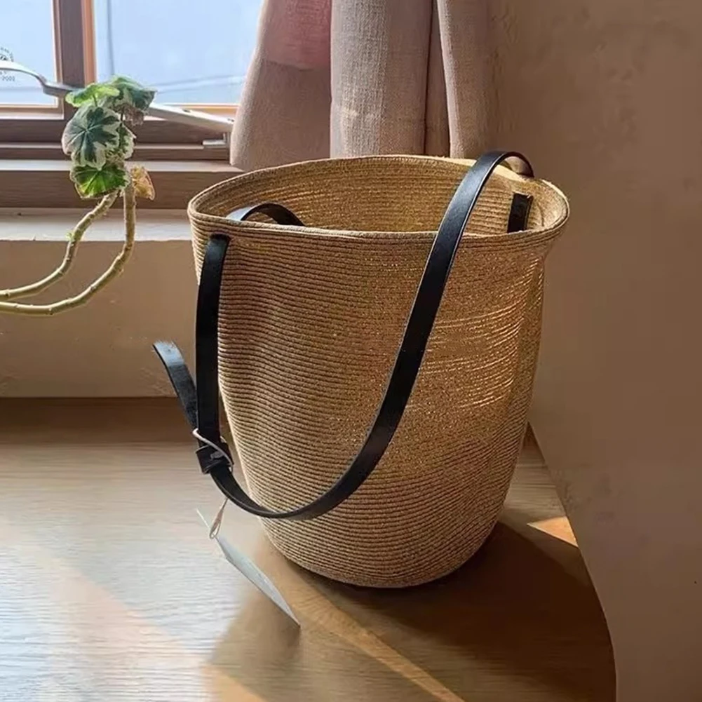 

Тканая соломенная сумка для женщин с регулируемым ремешком, летняя пляжная сумка, милая маленькая большая сумка, сумка для путешествий, покупок