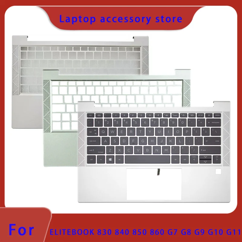 Suitable for EliteBook 830 835 G7 G8 Series Laptops LCD Screen Top Cover Screen Frame Palm Rest Bottom Shell Keyboard Silver