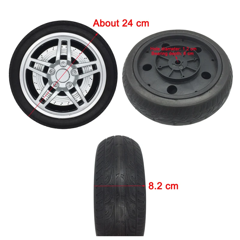 Pneumatico In Gomma Per Auto Elettrica Bambini, Ruota Gonfiabile Compatibile Con Veicoli A Batteria 8-12 Pollici, Adatto Per Tricicli E Quad, Facile Da Montare